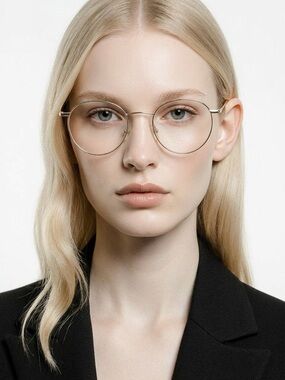 EUC Calvin Klein 90’s Style Gold Metal Round Frames - Style CK5460 714 49-20 145